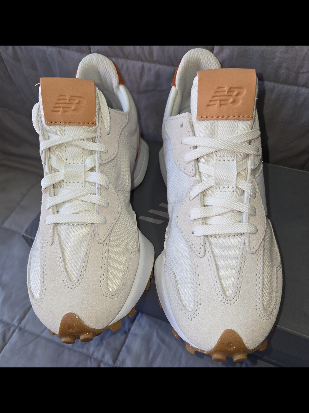 Women's New Balance 327 Size 6.5 Shoes Sea Salt Rust Oxide White Brown WS327RA